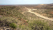 Vue sur les basaltes initiaux depuis Arta